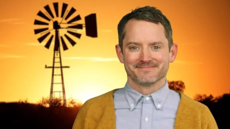 Elijah Wood’s life in Iowa captured with a sunset and windmill in the background